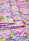 Пике стрейч розовый в мелкий цветочек (DG-5887) фото 3
