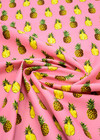 Именной хлопок рогожка розовый ананасы (DG-3208) фото 2