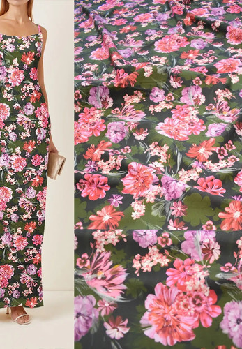 Хлопок рубашечный розовые цветы Marni