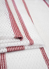 Дизайнерская органза вышивка красная полоска (DG-4118) фото 3