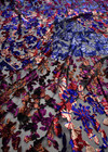 Панбархат бордовыми и синими цветами (DG-4318) фото 2