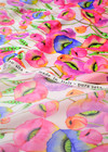 Шелк стрейчевый атласный купон розовые маки Gucci фото 4