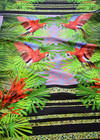 Тафта плательная тропический рисунок купон (DG-6618) фото 2