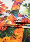 Тафта плательная тропические цветы купон (DG-5618) фото 3