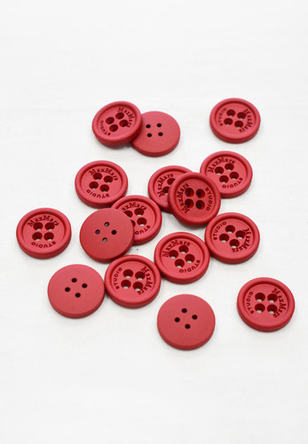 Дизайнерские пуговицы пластиковые красные Max Mara (GG-8511)