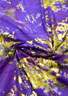 Батист хлопок фиолетовый с золотым напылением (GG-8728) фото 2