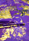 Батист хлопок фиолетовый с золотым напылением (GG-8728) фото 3