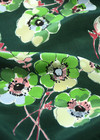 Креп шелк цветы на зеленом (DG-7499) фото 3