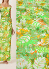 Хлопковый батист зеленый тропики фото 1