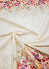 Жаккард хлопок стрейч белый цветочный бордюр (DG-6438) фото 3