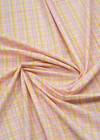 Хлопок рубашечный клетчатый розовый фото 2