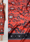 Шелк барокко красный с вензелями и медузами Versace фото 1