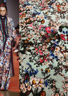 Шелк атлас мелкие цветы прованс мятный Elie Saab фото 1