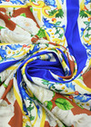 Шелк стрейч купон платок белые розы (DG-70101) фото 2