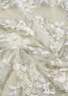 Кружево вышивка 3Д цветы с серебристым люрексом (DG-2748) фото 3