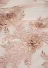 Вышивка 3Д цветы нюдовый розовый Scervino фото 3
