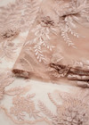 Вышивка 3Д цветы нюдовый розовый Scervino фото 4