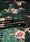 Пайетки вышивка зеленые цветы (DG-7648) фото 3