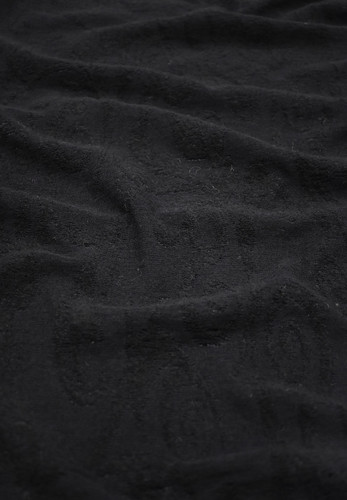 Трикотаж шерсть черный с вышивкой (FF-4068)