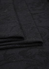 Трикотаж шерсть черный с вышивкой (FF-4068) фото 2