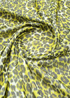 Именной шифон шелк желтый леопардовый фото 2