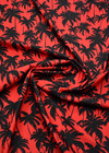 Джинса стрейч хлопок тропики красные пальмы фото 2