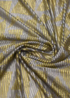 Вышивка на сетке серебристая с золотистым узором фото 3