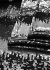 Пайетки на трикотаже черный серебристый зигзаг (DG-6868) фото 3
