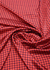 Шелк атлас красный мелкий ромб (DG-0968) фото 4