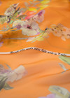 Шифон шелк оранжевый цветы (DG-5213) фото 3