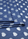 Штапель вышивка голубой с сердечками (DG-9478) фото 2