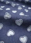Штапель вышивка синий сердечки (DG-0578) фото 4