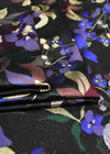 Жаккард лилии на черном для жакета платья Gucci фото 2