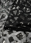 Вышивка на сетке черными пайетками фото 3