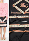 Твил купон черный фон клетка всадник Burberry фото 1