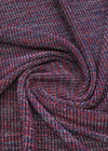 Трикотаж шерсть вязаный бордовый с синим (FF-0869) фото 3