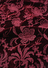 Бархат шелковый 3Д вышивка бордовый цветы (DG-5488) фото 4