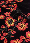 Бархат шелковый черный с вышивкой цветы (DG-4488) фото 4