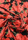Бархат стрейч красные розы (DG-8986) фото 3