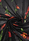 Панбархат черный красные тюльпаны (DG-8588) фото 2