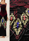 Бархат барокко бордовый королевский узор (DG-6588) фото 1