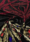 Бархат барокко бордовый королевский узор (DG-6588) фото 3