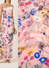 Шелк розовый с цветами флора Gucci фото 1