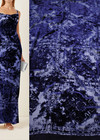 Панбархат шелк темно-синий орнамент Dolce&Gabbana фото 1