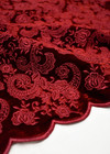 Бархат шелковый вышивка темно-красный (DG-3788) фото 4