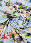 Шанель хлопок цветы на голубом (DG-8898) фото 2