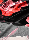 Бархат шелковый розы на черном (DG-5309) фото 4