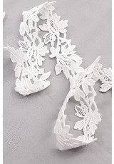 Кружевная тесьма белая цветы (DG-0530) фото 1