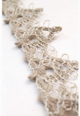 Кружевная тесьма кремовая плетеная шерсть (DG-4430) фото 1