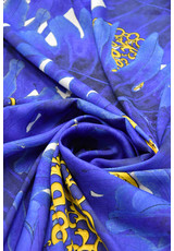 Атлас синий с желтыми монетами Versace фото 4